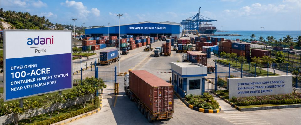Adani Ports to Develop 100-Acre Container Freight Station Near Vizhinjam Port