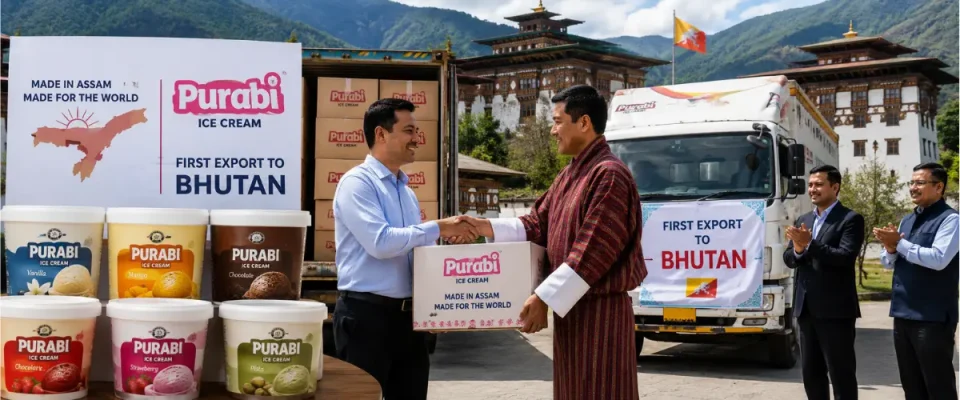 Assam’s Purabi Ice Cream Enters Bhutan Market with First Export