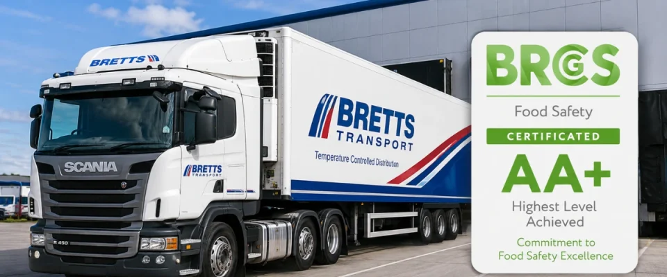 Bretts Transport Retains Top BRCGS AA+ Food Safety Rating