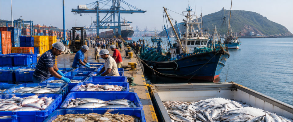 Visakhapatnam Port Handles Half of India’s Seafood Exports